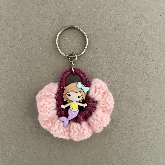 Handmade Bag Charm, Keychain Charm, Crochet Gift, Charm With Bird House - Picture 3 of 7
